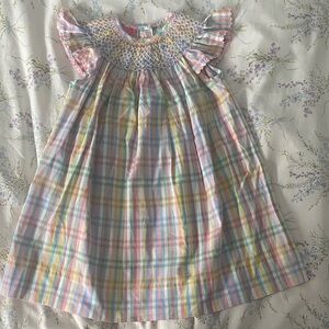 Pastel Smocked Flutter Dress sz 24 months